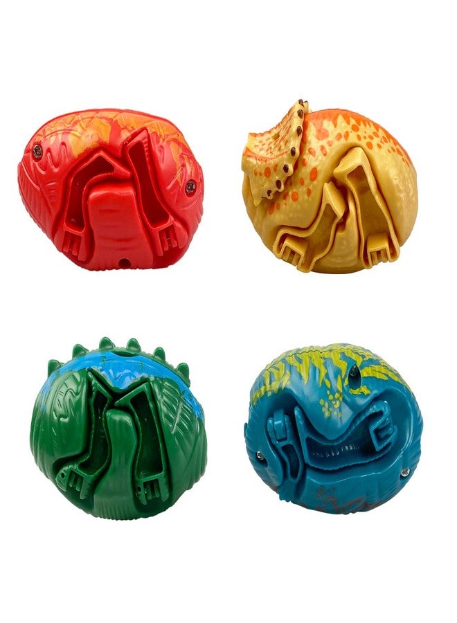 JoFAN 4 Pack Jumbo Dinosaur Deformation Eggs Prefilled Plastic Easter Eggs with Toys Inside for Kids Boys Girls Toddlers Easter Basket Stuffers Gifts Party Favors - Image 3